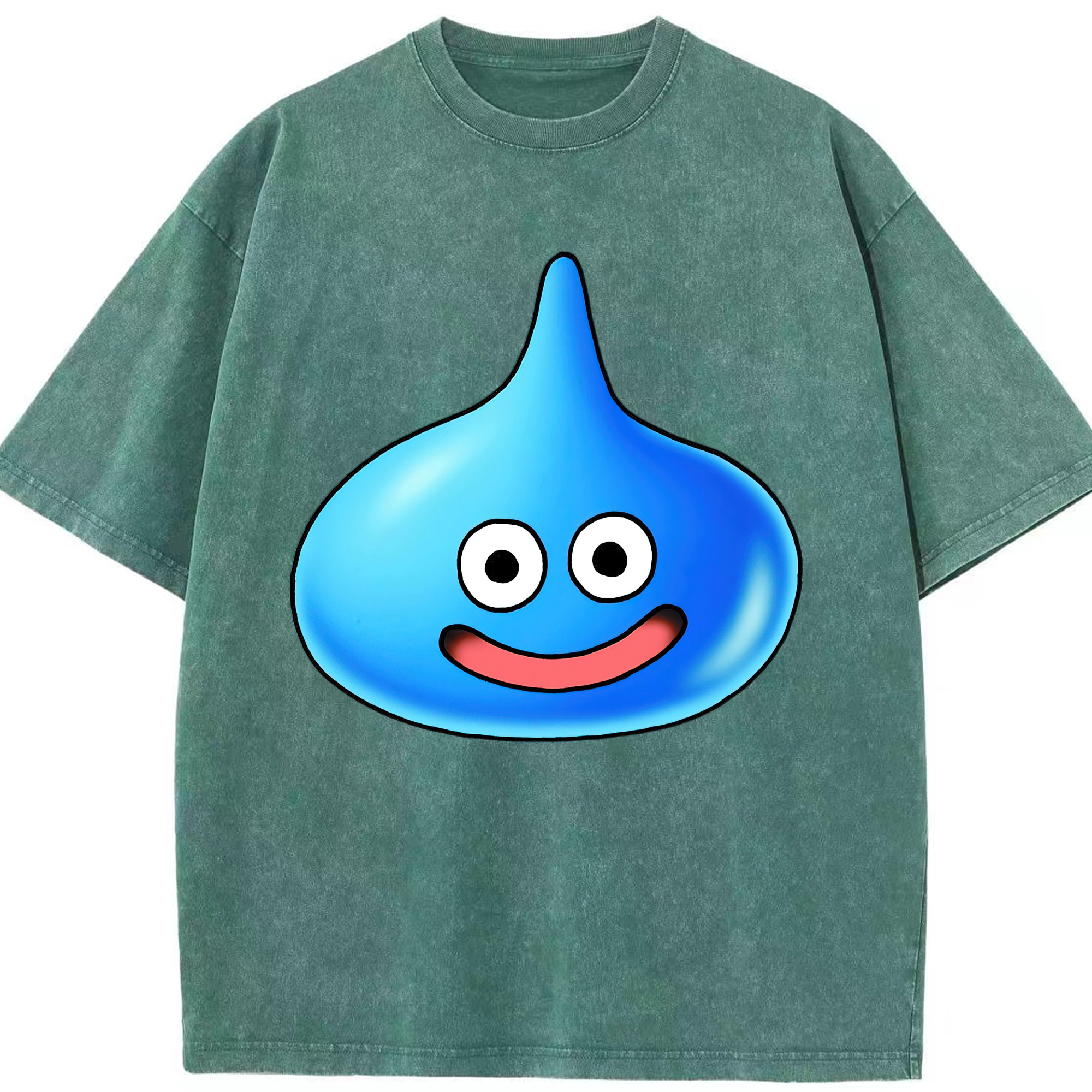 （画像用） ドラゴンクエスト Doragon Kuesuto Dragon Quest 綿100% ヴィンテージ風 半袖Tシャツ（フロントプリント）